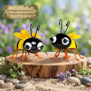 2er Set Süße Magnet Bienen ca. 10 cm - Dekofigur